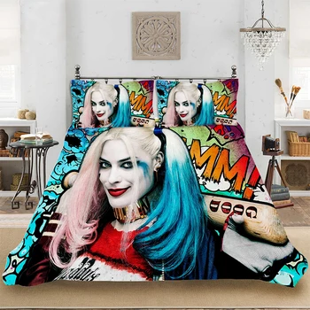 Bedding set Bedclothes Include Duvet Cover Pillowcase Print Home Textile Bed Linens Suicide Squad Comforter Soft Queen-King Size
Bedding set Bedclothes Include Duvet Cover Pillowcase Print Home Textile Bed Linens Suicide Squad Comforter Soft Queen-King Size
