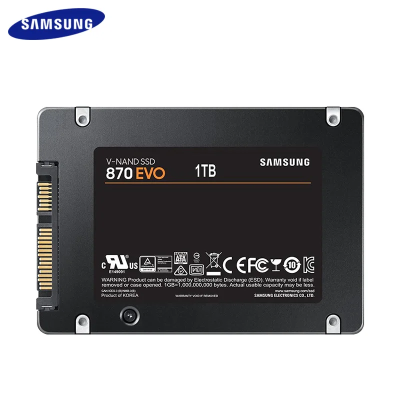 Фото SAMSUNG SSD 870 EVO Внутренний твердотельный жесткий диск SATA 2 5 дюймов 250 ГБ 500 1 ТБ для