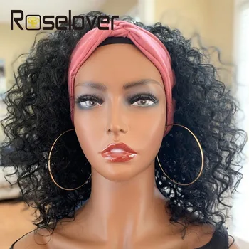 180 Density Curly Human Hair Wigs Glueless Headband Wig Brazilian Human Hair Machine Made Wig Natural Color For Black Women 
180 Density Curly Human Hair Wigs Glueless Headband Wig Brazilian Human Hair Machine Made Wig Natural Color For Black Women