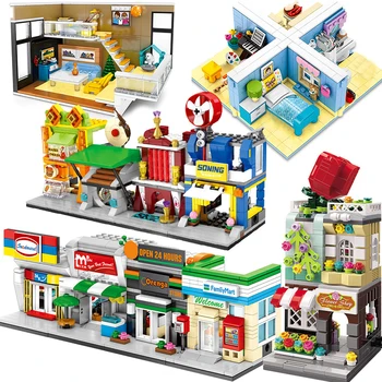 City Street View Architecture Compatible Lepining Friends House Shop Retail Store Cafe Restaurant Building Blocks Toys 
City Street View Architecture Compatible Lepining Friends House Shop Retail Store Cafe Restaurant Building Blocks Toys