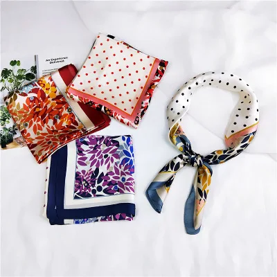 70*70cm Korean-Style Flower Polka Dot Small Square Scarf Small Silk Scarf Women's All-match Headscarf Neckerchief Job Occupation
70*70cm Korean-Style Flower Polka Dot Small Square Scarf Small Silk Scarf Women's All-match Headscarf Neckerchief Job Occupation