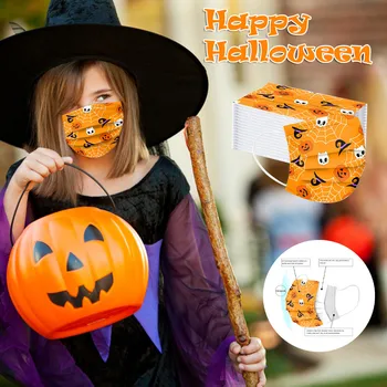 50PC Children Halloween face mask fashion Three-Layer Disposable Protective maschere mascarilla Outdoor Cartoon Printing Mask
50PC Children Halloween face mask fashion Three-Layer Disposable Protective maschere mascarilla Outdoor Cartoon Printing Mask