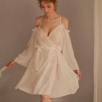 Womens Nightgown Negligee Plus Size Ladies Long Gowns Night Dress Long Sleeve Sleepwear See-though Lingerie Nightie Nightwear
Womens Nightgown Negligee Plus Size Ladies Long Gowns Night Dress Long Sleeve Sleepwear See-though Lingerie Nightie Nightwear