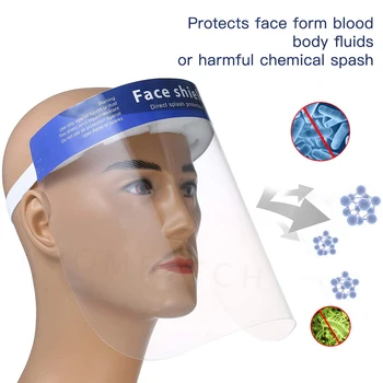 Protective Face Shield Transparent Full Face Masks Anti-splash Dustproof Safety Face Covering Face Eyes Protector Mask Cover
Protective Face Shield Transparent Full Face Masks Anti-splash Dustproof Safety Face Covering Face Eyes Protector Mask Cover
