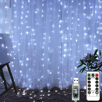 3m LED Fairy Lights Garland Curtain Lamp Remote Control USB String Lights Christmas Decorations for Home Window New Year Decor
3m LED Fairy Lights Garland Curtain Lamp Remote Control USB String Lights Christmas Decorations for Home Window New Year Decor