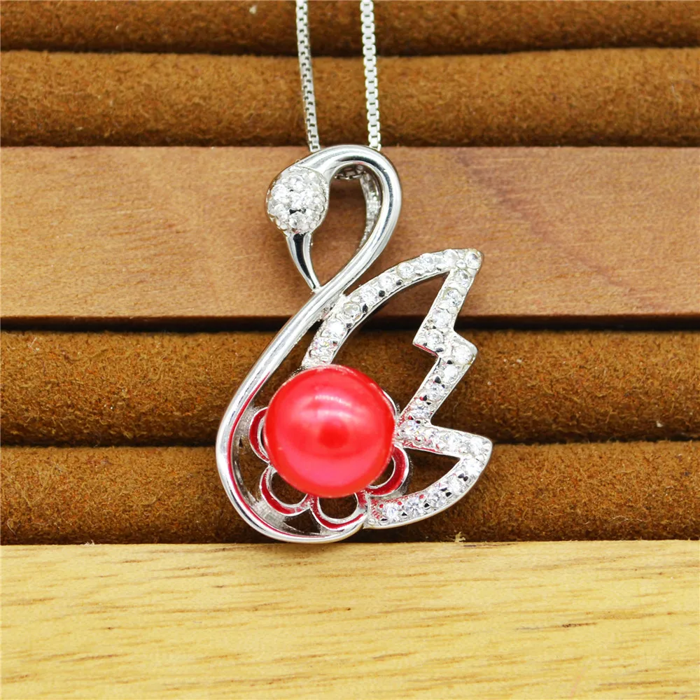 Sterling Silver Zirconia Swan Pendants Mountings For Pearl Diy Jewelry, Design Pearl Pendants Fitting With Pearl Seat For Women
Sterling Silver Zirconia Swan Pendants Mountings For Pearl Diy Jewelry, Design Pearl Pendants Fitting With Pearl Seat For Women