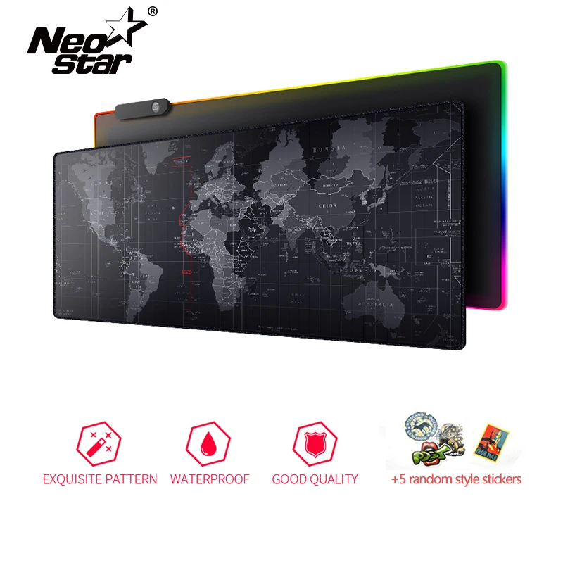 Игровой коврик для мыши NEO STAR большой геймерский с картой старого мира ноутбука