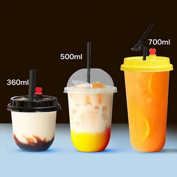 50pcs 95 caliber U shape creative cute disposable juice cup transparent milk tea plastic cups cold drink packaging cups with lid
50pcs 95 caliber U shape creative cute disposable juice cup transparent milk tea plastic cups cold drink packaging cups with lid