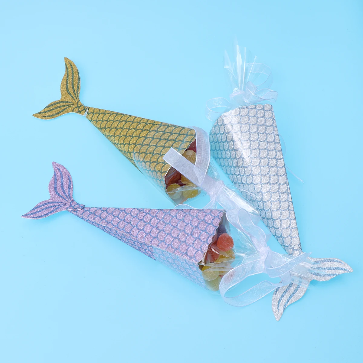 30pcs Mermaid Candy Box Creative Paper Party Favors Box Candy Box Treat Boxes Gift Boxes for Baby Shower Birthday
30pcs Mermaid Candy Box Creative Paper Party Favors Box Candy Box Treat Boxes Gift Boxes for Baby Shower Birthday