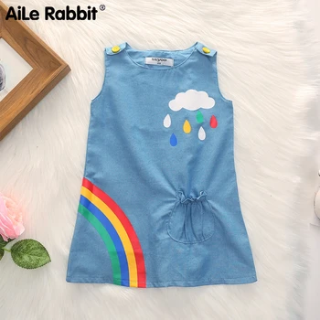2019 Girls Fashion Denim Dress For Girls Baby Clothes Rainbow Sleeveless Vest Dress Little Princess Outfit Children's Clothings
2019 Girls Fashion Denim Dress For Girls Baby Clothes Rainbow Sleeveless Vest Dress Little Princess Outfit Children's Clothings