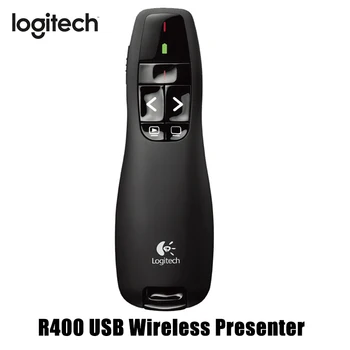 Logitech R400 USB Wireless Presenter Red Laser Pointer PPT Remote Control Pointer pen for PowerPoint Presentation teaching
Logitech R400 USB Wireless Presenter Red Laser Pointer PPT Remote Control Pointer pen for PowerPoint Presentation teaching