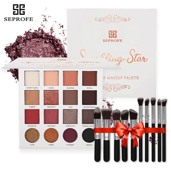 SEPROFE 16 Color Eye shadow Palette Shimmer Matte Beauty Makeup Set palette de maquillage Smoky Eyeshadow Free gift 10pcs Brush
SEPROFE 16 Color Eye shadow Palette Shimmer Matte Beauty Makeup Set palette de maquillage Smoky Eyeshadow Free gift 10pcs Brush