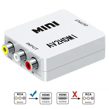 RCA To HDMI 1080P Mini RCA Composite CVBS AV To HDMI Video Audio Converter AV2HDMI Can Be Used In Home Public Audio & Video Cabl
RCA To HDMI 1080P Mini RCA Composite CVBS AV To HDMI Video Audio Converter AV2HDMI Can Be Used In Home Public Audio & Video Cabl