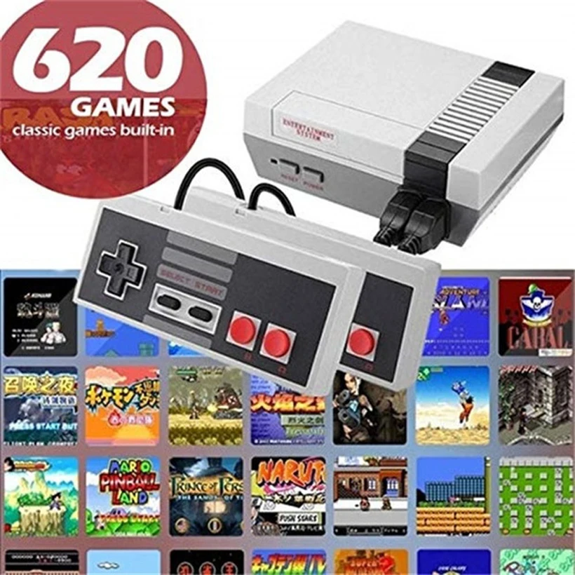 Retro Video Game Consoles 620 Games Two Control Handle Mini Handheld Game Console AV Line Support TV Dual Gamepad Gaming Player
Retro Video Game Consoles 620 Games Two Control Handle Mini Handheld Game Console AV Line Support TV Dual Gamepad Gaming Player