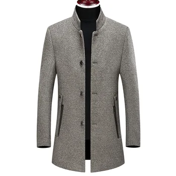 New Fashion Men's Wool top Coat Winter Warm Solid Color Long Trench Jacket Single Breasted Business Casual Overcoat Dropshipping
New Fashion Men's Wool top Coat Winter Warm Solid Color Long Trench Jacket Single Breasted Business Casual Overcoat Dropshipping