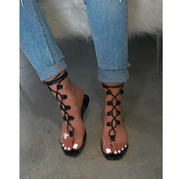 New Women's Transparent Sandals 2020 Summer Sexy Flat Bottom Open Toes Women Sandals Fashion Ankle Strap Shoes Plus Size 34-43
New Women's Transparent Sandals 2020 Summer Sexy Flat Bottom Open Toes Women Sandals Fashion Ankle Strap Shoes Plus Size 34-43