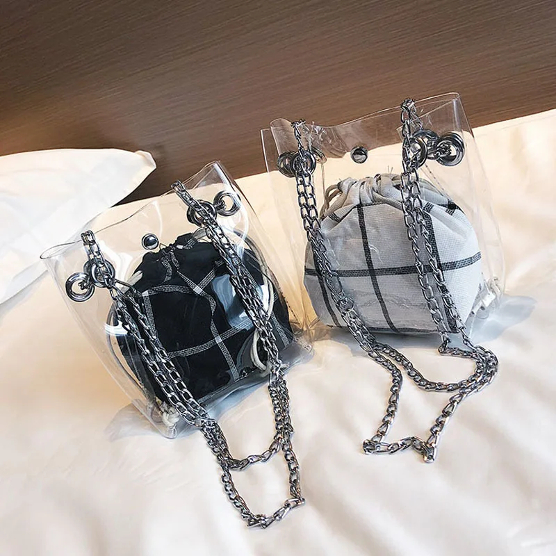 Man Rui INS Super Fire Summer Transparent Bag Women's 2019 New Style Fashion Korean-style Versatile Shoulder Bag Jelly Chain Sin
Man Rui INS Super Fire Summer Transparent Bag Women's 2019 New Style Fashion Korean-style Versatile Shoulder Bag Jelly Chain Sin