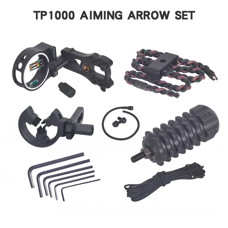Hunting Kit 5 Pin Adjustable Optic Sight Aim Scope Compound/Recurve Bow Archery Brush Arrow Rest Shock Absorber Bow Accessories
Hunting Kit 5 Pin Adjustable Optic Sight Aim Scope Compound/Recurve Bow Archery Brush Arrow Rest Shock Absorber Bow Accessories
