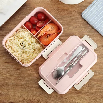 

Ecofriendly Bento Box 1000ml Student Office Outdoor Travel Adult Children Lunch Box Microwave Heated Food Container Meal Prep