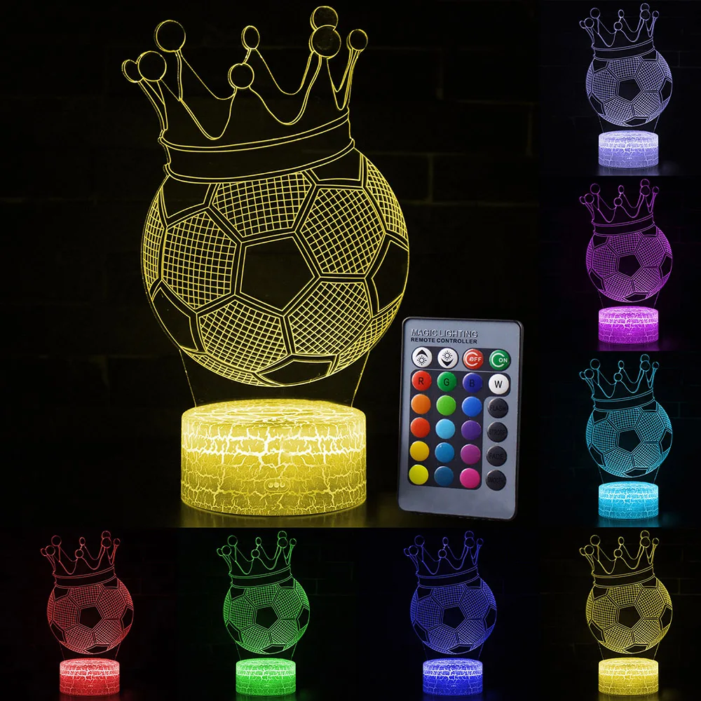 Sale 3D Night Light LED Boy Gift Table Desk Lamp 3D Football Light Remote / Touch Control Kids Halloween Gift Home Decoration
Sale 3D Night Light LED Boy Gift Table Desk Lamp 3D Football Light Remote / Touch Control Kids Halloween Gift Home Decoration