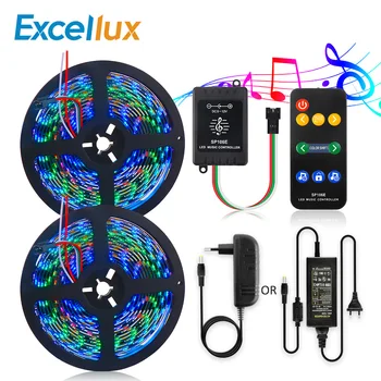 1-10M Music Control LED Strip Set WS2811 Dream color 5050 RGB , SP106e RF Music Controller Digital Strip 12V Adapter 30-60Leds/M
1-10M Music Control LED Strip Set WS2811 Dream color 5050 RGB , SP106e RF Music Controller Digital Strip 12V Adapter 30-60Leds/M