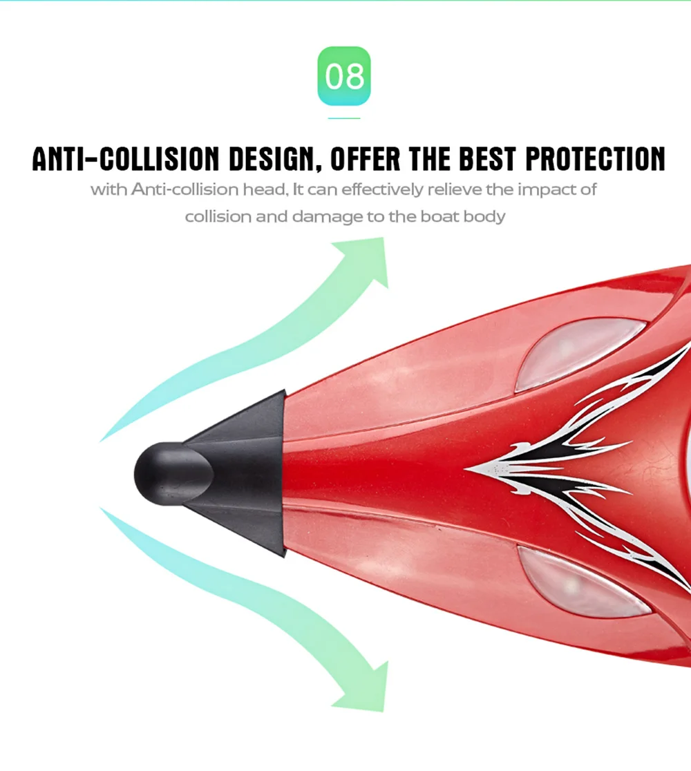 HJ806 2.4G RC Boat 200 Meters Control Distance / Cooling Water System / 35km/h High-speed
