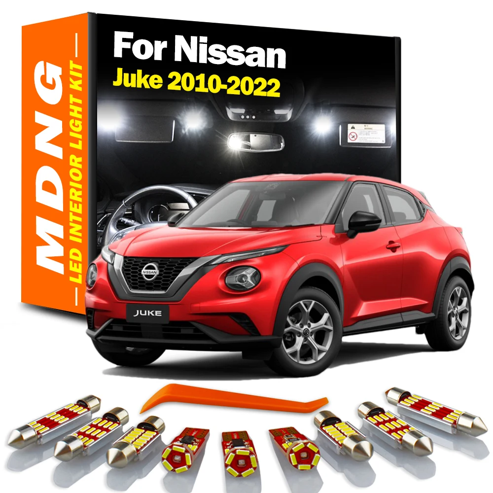 MDNG светодиодная интерьерная с Canbus купол светильник комплект для Nissan Juke 2010-2015 2016
