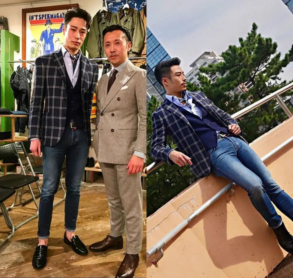 Plaid Men Suits Peaky Blinders One Pieces Polyester Designer Wedding Tuxedos Custom Made Mens Jacket Coat Prom Party
Plaid Men Suits Peaky Blinders One Pieces Polyester Designer Wedding Tuxedos Custom Made Mens Jacket Coat Prom Party
