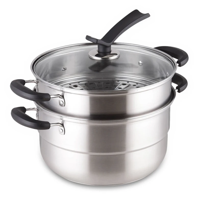 Stainless Steel Double-layer Thick Steamer Multifunction Soup Steam Pot Universal Cooking Pots for Induction Cooker Gas Stove
Stainless Steel Double-layer Thick Steamer Multifunction Soup Steam Pot Universal Cooking Pots for Induction Cooker Gas Stove