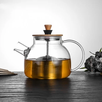 Borosilica Glass Teapot Infusion Of Tea Pot Cold Kettle With Stainless Steel Filter Bamboo Cover Handle Heat-resistant Household
Borosilica Glass Teapot Infusion Of Tea Pot Cold Kettle With Stainless Steel Filter Bamboo Cover Handle Heat-resistant Household