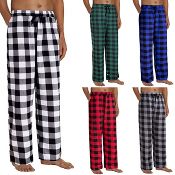 Men's Plaid Pajamas Pants Sleep Lounge Pants Loose Drawstring Pant Comfortable Pants 2020 Winter Autumn Fashion Trousers for Men
Men's Plaid Pajamas Pants Sleep Lounge Pants Loose Drawstring Pant Comfortable Pants 2020 Winter Autumn Fashion Trousers for Men