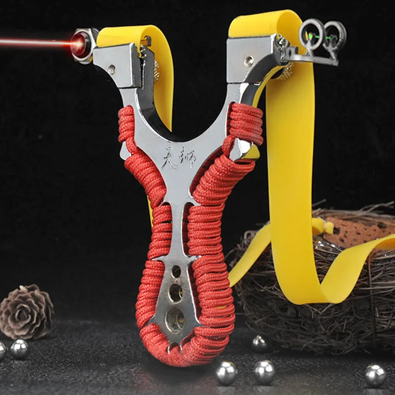 2019 new style Big power high precision new outdoor hunting slingshot Laser aiming slingshot using flat rubber band
2019 new style Big power high precision new outdoor hunting slingshot Laser aiming slingshot using flat rubber band