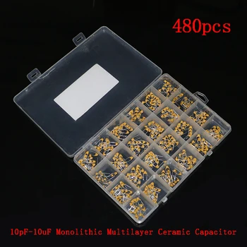 480pcs/lot Monolithic Ceramic Capacitor Assortment Kit 10pF-10uF Multilayer Ceramic Capacitor Set 0.47uF 2.2uF 1nF 10nF 100nF
480pcs/lot Monolithic Ceramic Capacitor Assortment Kit 10pF-10uF Multilayer Ceramic Capacitor Set 0.47uF 2.2uF 1nF 10nF 100nF
