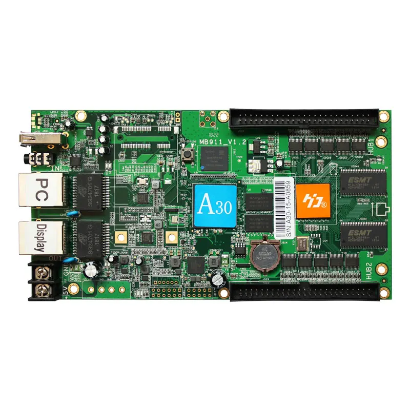 HUIDU HD A30 HD A30WIFI 1024*512pixels vedio and audio output asynchronous led A30 A30WIFI full color display controller card
HUIDU HD A30 HD A30WIFI 1024*512pixels vedio and audio output asynchronous led A30 A30WIFI full color display controller card