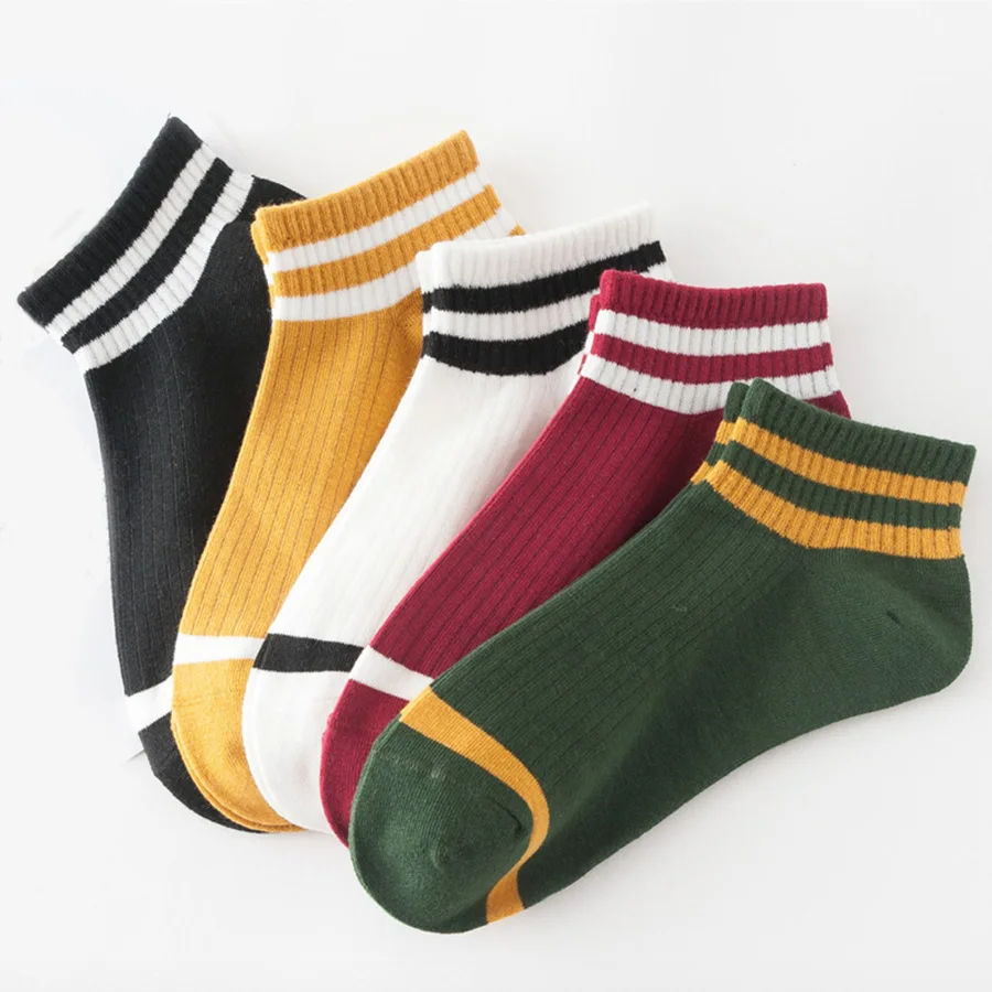 5 Pairs/set Cotton Ankle Socks for Women Casual Striped Solid Color Black White Red Green Yellow Female Short Socks
5 Pairs/set Cotton Ankle Socks for Women Casual Striped Solid Color Black White Red Green Yellow Female Short Socks