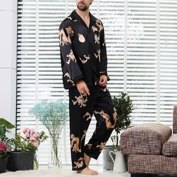 Men Pajama sets Chinese Style 2pcs Set Sleepwear Pajamas Long Sleeve Tops+Trousers Plus Size male night home wear
Men Pajama sets Chinese Style 2pcs Set Sleepwear Pajamas Long Sleeve Tops+Trousers Plus Size male night home wear