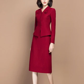 Women Fashion Clothing Sets Fall Winter Two Piece Business Work Office Lady Long Sleeve Slim Fit Blazer Jacket Pencil Dress Suit
Women Fashion Clothing Sets Fall Winter Two Piece Business Work Office Lady Long Sleeve Slim Fit Blazer Jacket Pencil Dress Suit