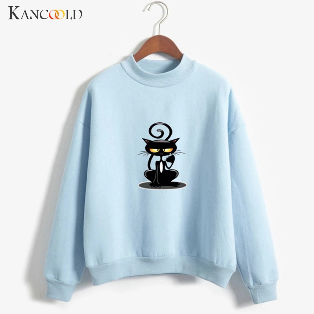 KANCOOLD Sweatshirt Women O-Neck Solid Color Cat Pattern Sweatshirt Long Sleeve Plus Velvet Character sweatshirt women 2019AUG16
KANCOOLD Sweatshirt Women O-Neck Solid Color Cat Pattern Sweatshirt Long Sleeve Plus Velvet Character sweatshirt women 2019AUG16