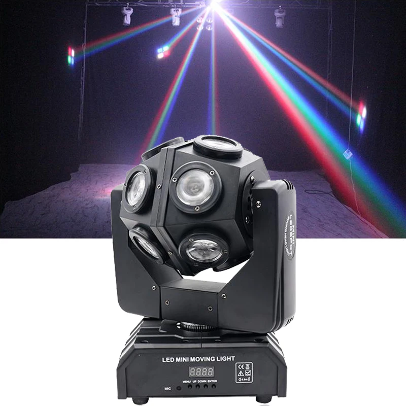 12*10W Powerful 12pcs 10W RGBW 4 IN 1 Unlimited Rotate Dj Led Moving Head Light Good Effect Use For Disco Party Bar NightClub | Лампы и