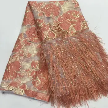 Embossed Fower Design High Quality African Mesh Tulle Lace Fabrics With Tassel In Peach Color Unqiue Wedding Prom Dress Fabrics
Embossed Fower Design High Quality African Mesh Tulle Lace Fabrics With Tassel In Peach Color Unqiue Wedding Prom Dress Fabrics
