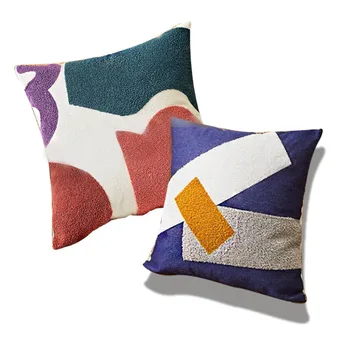 Nordic Light luxury pastoral color matching living room decorative pillow model room with square cushion shell
Nordic Light luxury pastoral color matching living room decorative pillow model room with square cushion shell