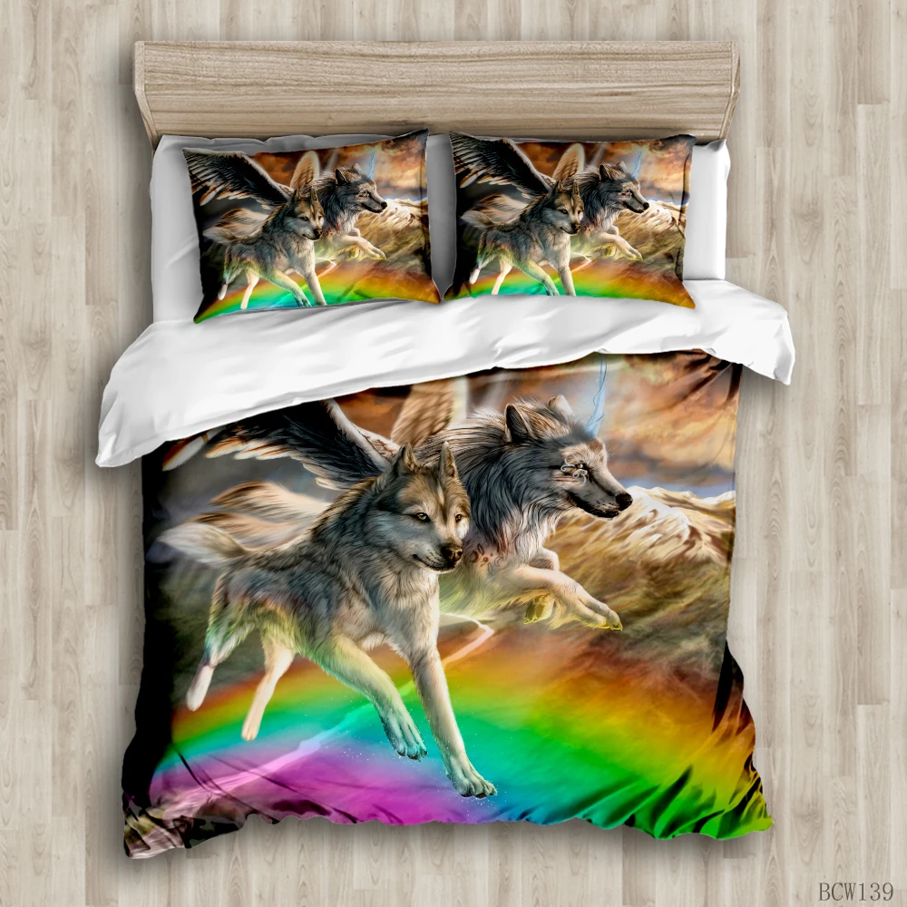 Animal Duvet Cover Sets Running Wolf custom Bed Linens Bedding Sets with Pillowcase king Size Bedclothes Comforter Covers
Animal Duvet Cover Sets Running Wolf custom Bed Linens Bedding Sets with Pillowcase king Size Bedclothes Comforter Covers