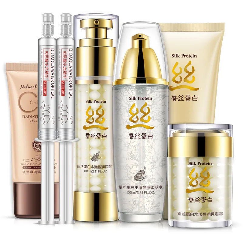 Boquanya Water Light Needle Water Moisturizing Cosmetics Set Fibroin Moisture And Seven Skin Care Set Processing
Boquanya Water Light Needle Water Moisturizing Cosmetics Set Fibroin Moisture And Seven Skin Care Set Processing