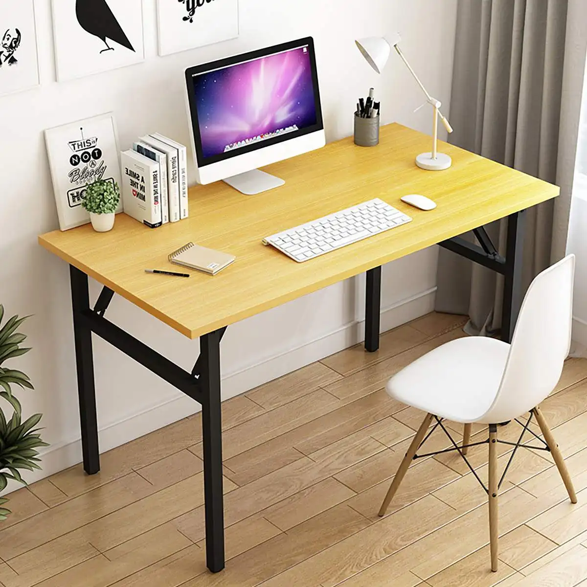 Laptop Computer Desk Folding Wooden Furniture White Desk Portable for Home Office Modern Simple Writing Table Desk Study Table Laptop Computer Desk Folding Wooden Furniture White Desk Portable for Home Office Modern Simple Writing Table Desk Study Table
