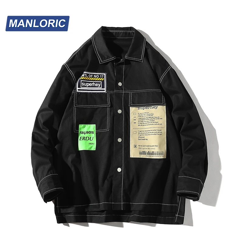 MANLORIC Men Autumn and Winter turn-down Collar Patch Designs Casual Jacket Fashion Men Clothing Japanese Streetwear Coat
MANLORIC Men Autumn and Winter turn-down Collar Patch Designs Casual Jacket Fashion Men Clothing Japanese Streetwear Coat