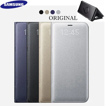 

Original SAMSUNG S8 LED Cover Smart View Case EF-NG955 for Galaxy S8+ S8 Plus Auto Sleep Standing Leather Wallet Flip Case