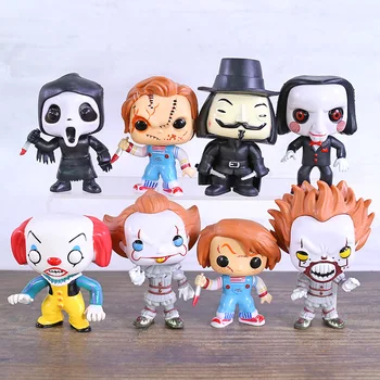 Chucky Pennywise Billy Death V for Vendetta PVC Figures Big Head Dolls Toys Figurals 8pcs/set
Chucky Pennywise Billy Death V for Vendetta PVC Figures Big Head Dolls Toys Figurals 8pcs/set