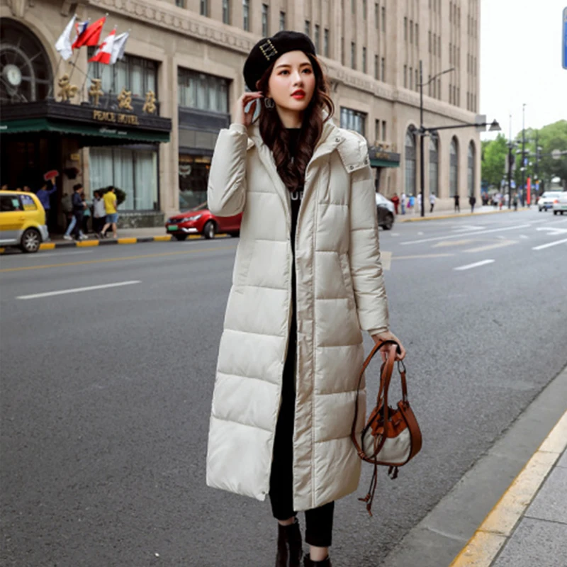 Solid Hooded Long Winter Down Coat Plus Size Warm Thicken Cotton Parka Pocket Zipper Coat Female Korean Elegance Bread Outerwear
Solid Hooded Long Winter Down Coat Plus Size Warm Thicken Cotton Parka Pocket Zipper Coat Female Korean Elegance Bread Outerwear