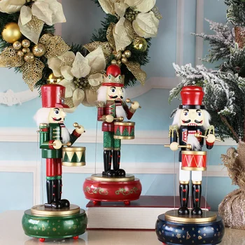 Animated Musical Nutcracker Shape with Drum Music Box Handicrafts Home Desktop Decoration L5
Animated Musical Nutcracker Shape with Drum Music Box Handicrafts Home Desktop Decoration L5