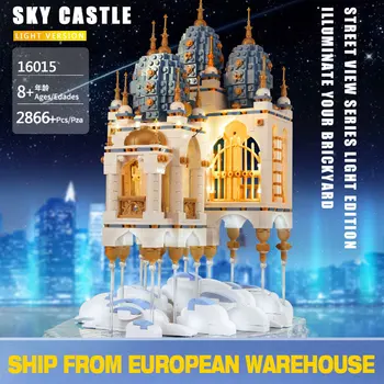 

MOC Creative Architecture City Street View Floating Castle House Fantasy Fortress Model Building Blocks Bricks Kids Toys Gifts